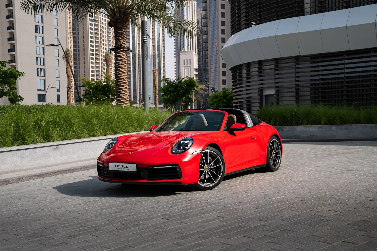luxury car rental Dubai Marina   porsche  targa